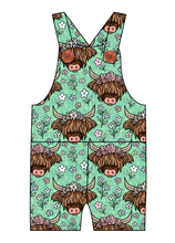 Load image into Gallery viewer, Highland Cows Overalls and Shortalls