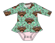Load image into Gallery viewer, Highland Cows Peplum Top