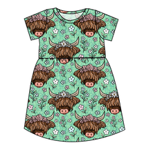 Load image into Gallery viewer, Highland Cows Play Dress