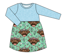 Load image into Gallery viewer, Highland Cows Play Dress
