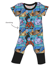 Load image into Gallery viewer, Groovy Crew Grow With Me Pants And Shorts Romper