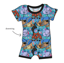 Load image into Gallery viewer, Groovy Crew Grow With Me Pants And Shorts Romper