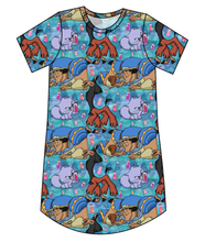 Load image into Gallery viewer, Groovy Crew Ladies' T-Shirt Dress
