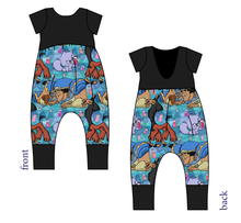 Load image into Gallery viewer, Groovy Crew Low Back Romper and Bubble Romper