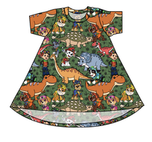 Load image into Gallery viewer, Dino Pups Basic T-Shirt Dress