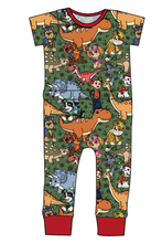 Load image into Gallery viewer, Dino Pups Bennett Pants and Shorts Length T-Shirt Romper