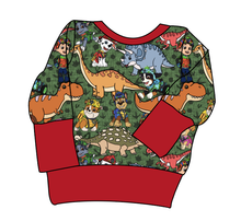 Load image into Gallery viewer, Dino Pups Grow With Me Hoodie (or Crewneck)