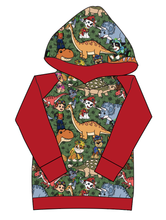 Load image into Gallery viewer, Dino Pups Ladies Hoodie