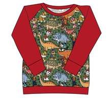 Load image into Gallery viewer, Dino Pups Ladies' Classic Crewneck