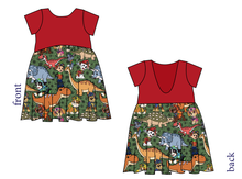 Load image into Gallery viewer, Dino Pups Low Back Dress