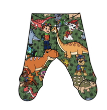 Load image into Gallery viewer, Dino Pups Newborn Footed Pants