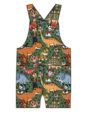Load image into Gallery viewer, Dino Pups Overalls and Shortalls