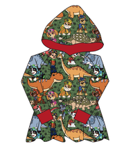 Load image into Gallery viewer, Dino Pups Peplum Hoodie (or Crewneck)