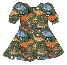 Load image into Gallery viewer, Dino Pups Prairie Dress
