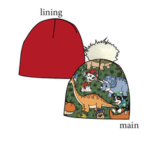 Load image into Gallery viewer, Dino Pups Slouchy Beanie (Reversible!)