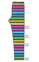 Load image into Gallery viewer, Bright Light Stripes Basic Leggings
