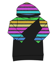 Load image into Gallery viewer, Bright Light Stripes Classic Hoodie (or Crewneck)