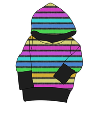 Load image into Gallery viewer, Bright Light Stripes Grow With Me Hoodie (or Crewneck)