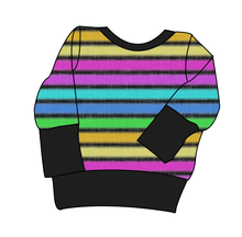 Load image into Gallery viewer, Bright Light Stripes Grow With Me Hoodie (or Crewneck)
