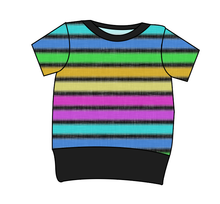 Load image into Gallery viewer, Bright Light Stripes Grow With Me Tee