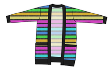 Load image into Gallery viewer, Bright Light Stripes Ladies' Grandpa Cardigan