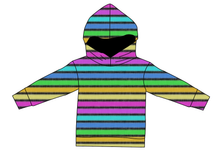 Load image into Gallery viewer, Bright Light Stripes Ladies Oversized Hoodie