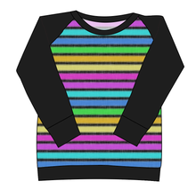 Load image into Gallery viewer, Bright Light Stripes Ladies' Classic Crewneck
