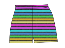 Load image into Gallery viewer, Bright Light Stripes Ladies' Lounge Shorts