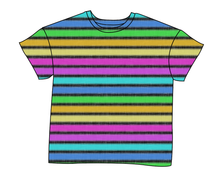 Load image into Gallery viewer, Bright Light Stripes Ladies' Oversized Tee