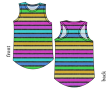 Load image into Gallery viewer, Bright Light Stripes Ladies' Summer Tank