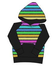 Load image into Gallery viewer, Bright Light Stripes Mens' Hoodie