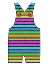 Load image into Gallery viewer, Bright Light Stripes Overalls and Shortalls