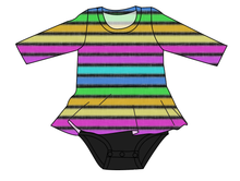 Load image into Gallery viewer, Bright Light Stripes Peplum Top