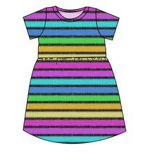 Load image into Gallery viewer, Bright Light Stripes Play Dress