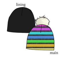 Load image into Gallery viewer, Bright Light Stripes Slouchy Beanie (Reversible!)