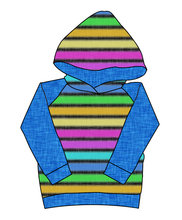 Load image into Gallery viewer, Bright Light Stripes Classic Hoodie (or Crewneck)