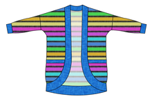 Load image into Gallery viewer, Bright Light Stripes Kids Cocoon Cardigan