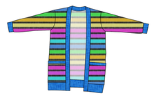 Load image into Gallery viewer, Bright Light Stripes Kids Grandpa Cardigan