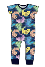 Load image into Gallery viewer, Axolotl Bennett Pants and Shorts Length T-Shirt Romper