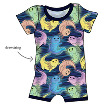 Load image into Gallery viewer, Axolotl Grow With Me Pants And Shorts Romper