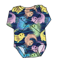 Load image into Gallery viewer, Axolotl Lap Neck Bodysuit