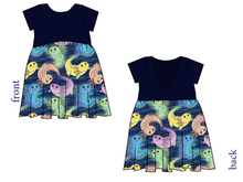 Load image into Gallery viewer, Axolotl Low Back Dress
