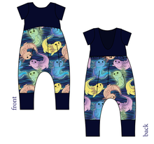 Load image into Gallery viewer, Axolotl Low Back Romper and Bubble Romper