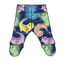 Load image into Gallery viewer, Axolotl Newborn Footed Pants