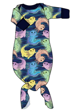 Load image into Gallery viewer, Axolotl Newborn Knotted Gown