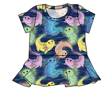 Load image into Gallery viewer, Axolotl Peplum Top