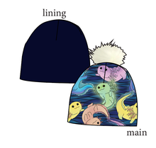 Load image into Gallery viewer, Axolotl Slouchy Beanie (Reversible!)