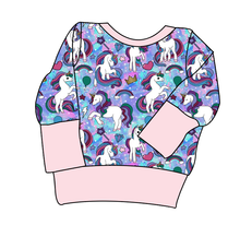Load image into Gallery viewer, Majestic Unicorns Grow With Me Hoodie (or Crewneck)