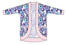 Load image into Gallery viewer, Majestic Unicorns Kids Cocoon Cardigan
