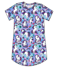 Load image into Gallery viewer, Majestic Unicorns Ladies' T-Shirt Dress